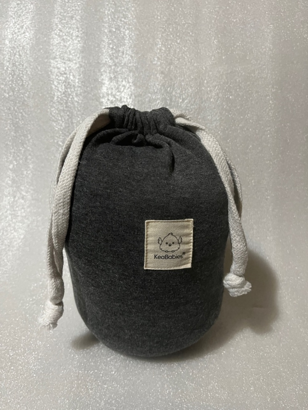 KeaBabies Charcoal wrap & Drawstring Toy Bag